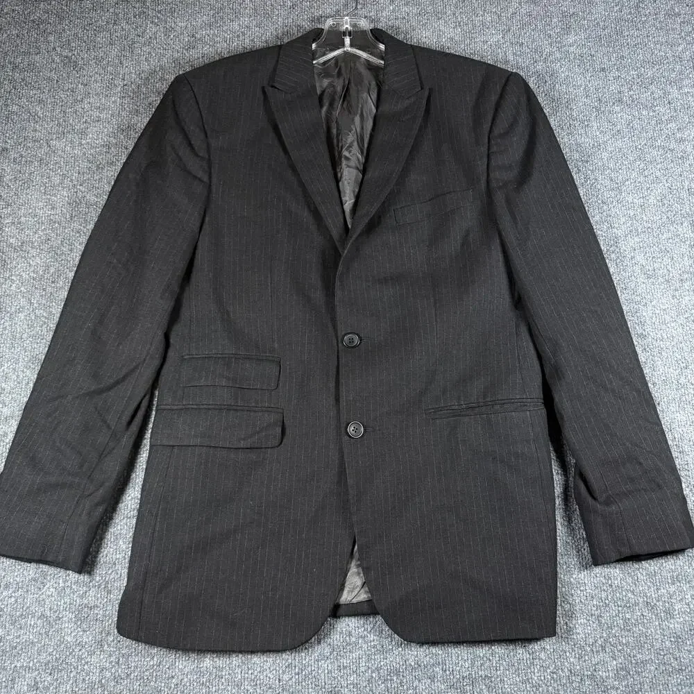 Banana Republic Men's Gray Pinstripe 2 Button Blazer Size 40R - Notch Lapel